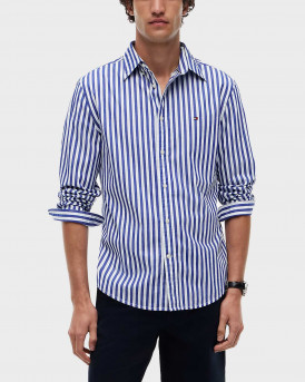 TOMMY HILFIGER ΑΝΔΡΙΚΟ ΡΙΓΕ ΠΟΥΚΑΜΙΣΟ - MW0MW42440 - ΜΠΛΕ