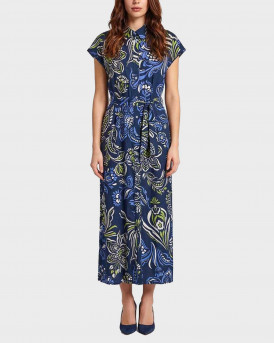 EMME BY MARELLA EMMPANINO WOMEN'S MIDI SHIRT DRESS - 26152212622 - BLUE