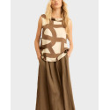 EMME BY MARELLA EMMGOMMOSO WOMEN'S SATIN SLEEVELESS TOP - 26151611422 - BEIGE
