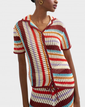 TOPSHOP GERDI ΓΥΝΑΙΚΕΙΟ CROCHET ΚΟΝΤΟΜΑΝΙΚΟ ΠΟΥΚΑΜΙΣΟ - 31001110 - MULTI