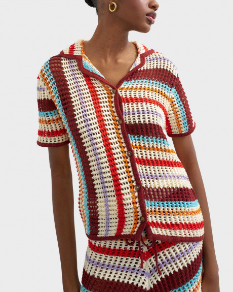 TOPSHOP GERDI ΓΥΝΑΙΚΕΙΟ CROCHET ΚΟΝΤΟΜΑΝΙΚΟ ΠΟΥΚΑΜΙΣΟ - 31001110