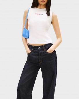 TOMMY JEANS ΓΥΝΑΙΚΕΙΟ ΑΜΑΝΙΚΟ ΤΟΠ - DW0DW22577 - ΕΚΡΟΥ