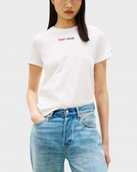 TOMMY JEANS ESSENTIAL LOGO 2 ΓΥΝΑΙΚΕΙΑ ΚΟΝΤΟΜΑΝΙΚΗ ΜΠΛΟΥΖΑ - DW0DW22277 - ΕΚΡΟΥ