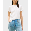 TOMMY JEANS ESSENTIAL LOGO 2 WOMEN'S T-SHIRT - DW0DW22277 - ECRU