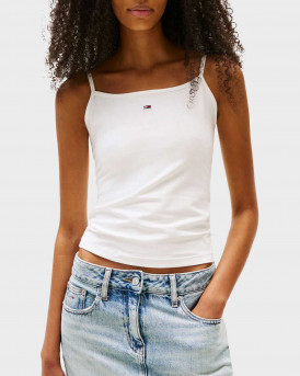 TOMMY JEANS ΓΥΝΑΙΚΕΙΟ ΑΜΑΝΙΚΟ ΤΟΠ - DW0DW20675 - ΕΚΡΟΥ