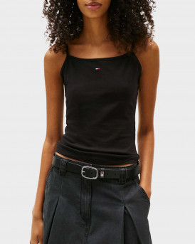 TOMMY JEANS ΓΥΝΑΙΚΕΙΟ ΑΜΑΝΙΚΟ ΤΟΠ - DW0DW20675 - ΜΑΥΡΟ