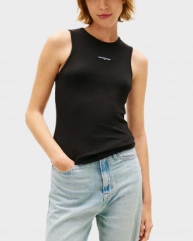 TOMMY JEANS ΓΥΝΑΙΚΕΙΟ ΡΙΜΠ ΑΜΑΝΙΚΟ ΤΟΠ - DW0DW22282 - ΜΑΥΡΟ