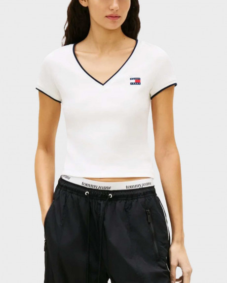 TOMMY JEANS ΓΥΝΑΙΚΕΙΟ ΤΟΠ ΜΕ V ΛΑΙΜΟΚΟΨΗ - DW0DW22275