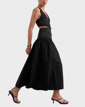 TOPSHOP ALINA ΓΥΝΑΙΚΕΙΟ ΜΑΞΙ ΦΟΡΕΜΑ PINAFORE - 31001043 - ΜΑΥΡΟ