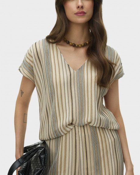 VERO MODA DEMI ΓΥΝΑΙΚΕΙΟ ΤΟΠ ΜΕ V ΛΑΙΜΟΚΟΨΗ - 10333684