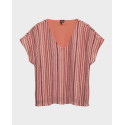 VERO MODA DEMI WOMEN'S V-NECK TOP - 10333684 - BEIGE