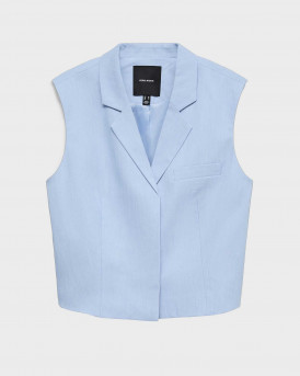 VERO MODA NILLE WOMEN'S WAISTCOAT - 10342558 - LIGHT BLUE