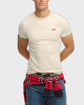 SUPERDRY ESSENTIAL LOGO ΑΝΔΡΙΚΗ ΚΟΝΤΟΜΑΝΙΚΗ ΜΠΛΟΥΖΑ - Μ1011245Α - ΕΚΡΟΥ
