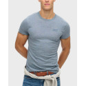 SUPERDRY ESSENTIAL LOGO ΑΝΔΡΙΚΗ ΚΟΝΤΟΜΑΝΙΚΗ ΜΠΛΟΥΖΑ - Μ1011245Α - ΕΚΡΟΥ