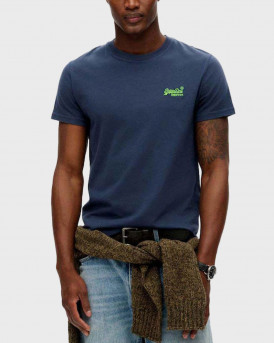SUPERDRY ESSENTIAL LOGO ΑΝΔΡΙΚΗ ΚΟΝΤΟΜΑΝΙΚΗ ΜΠΛΟΥΖΑ - Μ1011245Α - ΜΠΛΕ