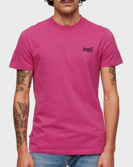 SUPERDRY ESSENTIAL LOGO ΑΝΔΡΙΚΗ ΚΟΝΤΟΜΑΝΙΚΗ ΜΠΛΟΥΖΑ - Μ1011245Α - ΡΟΖ