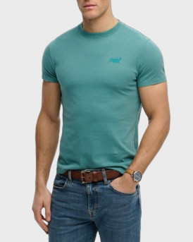 SUPERDRY ESSENTIAL LOGO ΑΝΔΡΙΚΗ ΚΟΝΤΟΜΑΝΙΚΗ ΜΠΛΟΥΖΑ - Μ1011245Α - ΠΕΤΡΟΛ