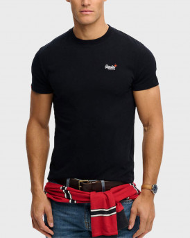 SUPERDRY ESSENTIAL CONTRAST ΑΝΔΡΙΚΗ ΚΟΝΤΟΜΑΝΙΚΗ ΜΠΛΟΥΖΑ - M1012078B - ΜΑΥΡΟ
