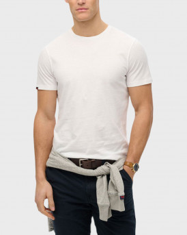 SUPERDRY IND CLASSIC ESSENTIAL TEE ΑΝΔΡΙΚΗ ΚΟΝΤΟΜΑΝΙΚΗ ΜΠΛΟΥΖΑ - M1012226A - ΑΣΠΡΟ