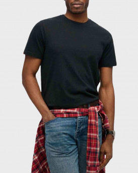 SUPERDRY IND CLASSIC ESSENTIAL TEE ΑΝΔΡΙΚΗ ΚΟΝΤΟΜΑΝΙΚΗ ΜΠΛΟΥΖΑ - M1012226A - ΜΑΥΡΟ