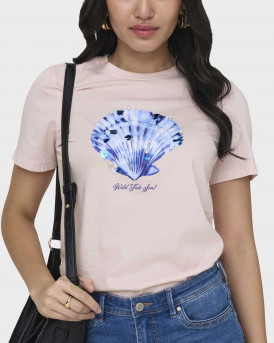 ONLY KITA WOMEN'S T-SHIRT - 15372191 - PINK
