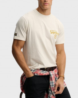 SUPERDRY D1 OVIN TOKYO ΑΝΔΡΙΚΗ ΚΟΝΤΟΜΑΝΙΚΗ ΜΠΛΟΥΖΑ - Μ1012248Α - ΜΠΕΖ