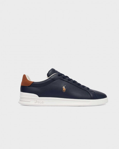POLO RALPH LAUREN HERITAGE COURT II MEN'S LEATHER SNEAKERS - 809P07159002