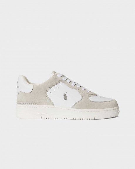 POLO RALPH LAUREN MASTERS COURT MEN'S LEATHER SUEDE SNEAKERS - 809P07174001