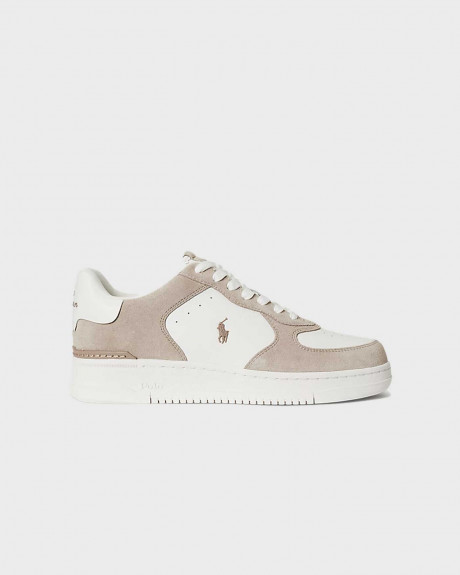 POLO RALPH LAUREN MASTERS COURT MEN'S LEATHER SUEDE SNEAKERS - 809P07174003