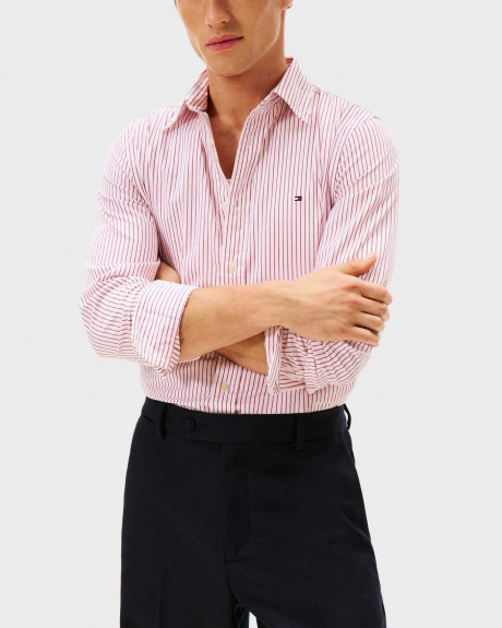 TOMMY HILGIFER TH FLEX MEN'S COTTON POPLIN SHIRT - MW0MW41399