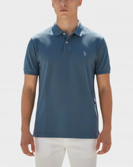 U.S POLO ASSN. ΑΝΔΡΙΚΗ ΚΟΝΤΟΜΑΝΙΚΗ ΜΠΛΟΥΖΑ POLO - US43197036 - ΓΑΛΑΖΙΟ