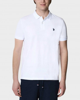 U.S POLO ASSN. ΑΝΔΡΙΚΗ ΚΟΝΤΟΜΑΝΙΚΗ ΜΠΛΟΥΖΑ POLO - US43197036 - ΑΣΠΡΟ