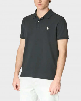 U.S POLO ASSN. ΑΝΔΡΙΚΗ ΚΟΝΤΟΜΑΝΙΚΗ ΜΠΛΟΥΖΑ POLO - US43197036 - ΜΑΥΡΟ