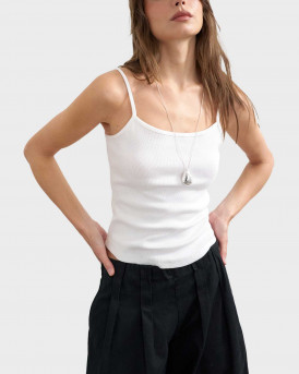 TOPSHOP ALFRIDA ΓΥΝΑΙΚΕΙΟ ΑΜΑΝΙΚΟ ΤΟΠ - 31001060 - ΑΣΠΡΟ