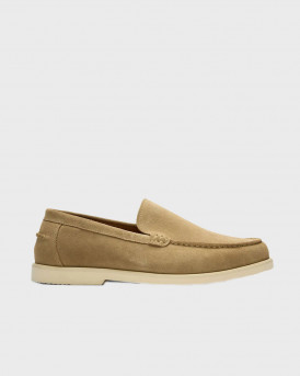 SELECTED MEN'S SUEDE LOAFERS - 16101240 - BEIGE