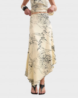 TOPSHOP MANI ΓΥΝΑΙΚΕΙΑ MIDI ΑΣΥΜΜΕΤΡΗ ΦΟΥΣΤΑ - 31000869 - ΕΚΡΟΥ