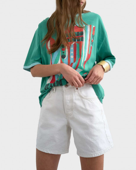 TOPSHOP VIGGA ΓΥΝΑΙΚΕΙΟ ΨΗΛΟΜΕΣΟ ΤΖΙΝ ΣΟΡΤΣ - 31001014