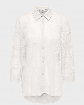 ONLY NEWLINA GRACE ΓΥΝΑΙΚΕΙΟ ΠΟΥΚΑΜΙΣΟ ΔΙΑΦΑΝΕΙΑ - 15369433 - ΑΣΠΡΟ