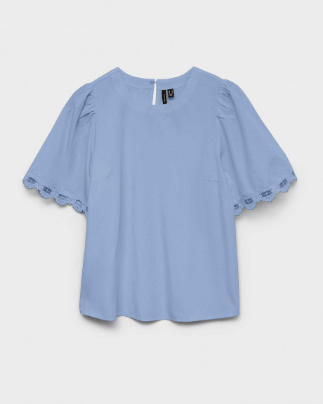 VERO MODA SANA WOMEN'S BRODERIE TOP - 10341529