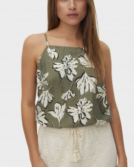 VERO MODA JENNIFER WOMEN'S SLEEVELESS TOP - 10341968 - OLIVE GREEN