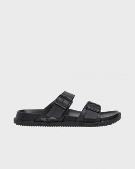 PEPE JEANS DROP 3 OCEAN BRAND MEN'S SANDALS - PMS700011 - BLACK