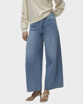 VERO MODA ANNET WOMEN'S WIDE LEG JEANS - 10345071 - BLUE