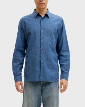 JACK & JONES ΑΝΔΡΙΚΟ ΠΟΥΚΑΜΙΣΟ - 12289174 - ΜΠΛΕ