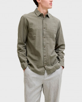 JACK & JONES ΑΝΔΡΙΚΟ ΠΟΥΚΑΜΙΣΟ - 12289174 - ΛΑΔΙ