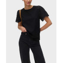 VERO MODA JASY WOMEN'S BRODERIE TOP - 10343133 - BLACK