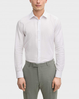 JOOP PIERCE ΑΝΔΡΙΚΟ ΠΟΥΚΑΜΙΣΟ ΣΤΕΝΗ ΓΡΑΜΜΗ - 10100623 - ΑΣΠΡΟ