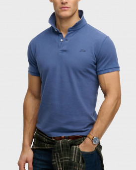 SUPERDRY ΑΝΔΡΙΚΗ ΚΟΝΤΟΜΑΝΙΚΗ ΜΠΛΟΥΖΑ POLO - Μ1110452A - ΜΠΛΕ