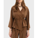 MYT WOMEN'S JACKET WITH 3/4 SLEEVE - S26T4167 - BROWN