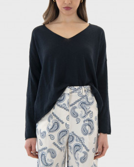 MYT WOMEN'S OVERSIZED KNITTED BLOUSE - S26T4304 - BLUE