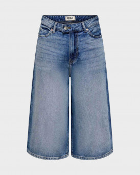 ONLY SHILOH WOMEN'S WIDE LEG DENIM SHORTS - 15370905 - BLUE